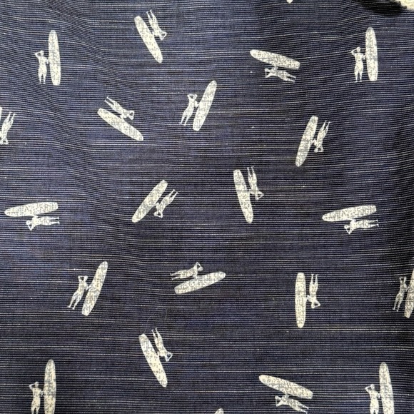 Johnnie-O Swim Trunks Mens Small Navy Blue AOP Logo Lined Bathing Suit - Picture 10 of 10